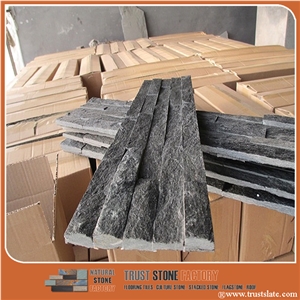 Cheap Quartzite Stone Strips, a Grade Glued Cultured Stones Ledges Stone Veneer for Fireplace Wall Decoration