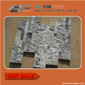 Grey Color Natural Slate Ledgestone, Slate Stone Siding,Cultured Stone Facade,Stacked Stone Veneer,Stone Wall Panels