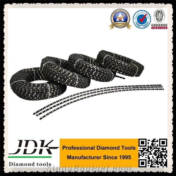Diamond Wire Saw for Granite Quarrying, Rubber Diamond Wire, 11.5mm Diameter Wire for Granite Cutting, Fast Cutting Rubber Wire Saw