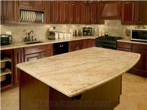 Cheap Granite Kitchen Countertop, Yellow Granite Kitchen Island Tops