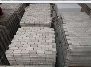 China Wooden White and Wooden Grey Marble Mosaic