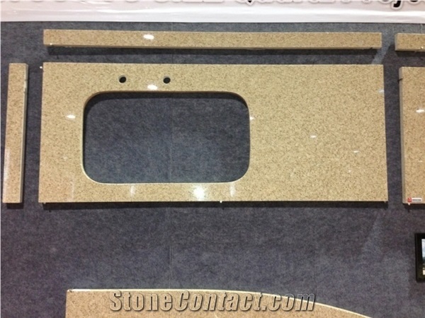 G682 Granite Polished Kitchen Countertops, G682 Yellow Granite Kitchen Worktops