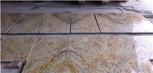 Giallo Crystal Granite Polished Slabs & Tiles, Brazil Yellow Granite Walling Tiles,Floor Covering