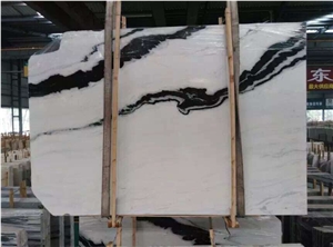 Panda White Marble Slabs Tiles Panel Villa Interior Wall Cladding,Hotel Floor Covering Skirting for Pattern-Gofar