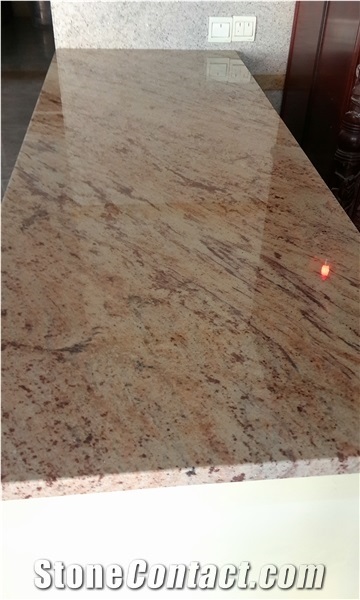 Sivakasi Pink Granite Kitchen Countertop, Pink Granite Kitchen Island Tops