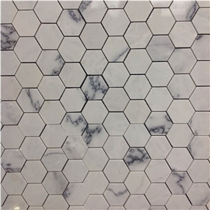 Brand New White and Grey Mixed Marble Mosaic