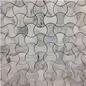 Brand New White Marble Polished Mosaic for Interior Decoration