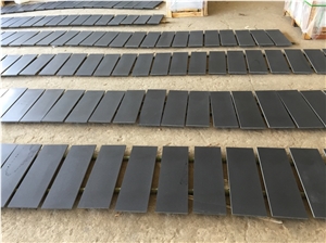 Hainan Black Basalt Honed Tiles, China Black Basalt Floor Tiles, Black Basalt Walling & Flooring Honed Tiles