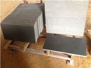 Hainan Black Basalt Honed Tiles, China Black Basalt Floor Tiles, Dark Basalt Walling & Flooring Honed Tiles
