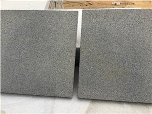 Hainan Black Basalt Sandblasted Tiles, China Black Basalt Floor Tiles, Black Basalt Walling & Flooring Sandblasted Tiles