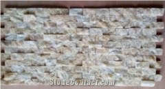Popular Beige Onyx Split Face Brick Mosaic Pattern for Wall and Floor
