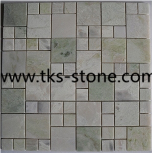 Brown Marble Mosaic Tiles,Polished Mosaic,Circle Mosaic