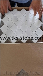 Pure White Marble Mosaic Tiles, Hexagon Mosaic, Stone Mosaic