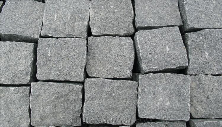 G654 Grey Granite Cobble Stone, Cube Stone & Pavers
