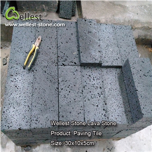 Wellest Basalt Lava Stone 20x10x2 and 20x10x5 Walkway Paving and Car Parking Paving Sets