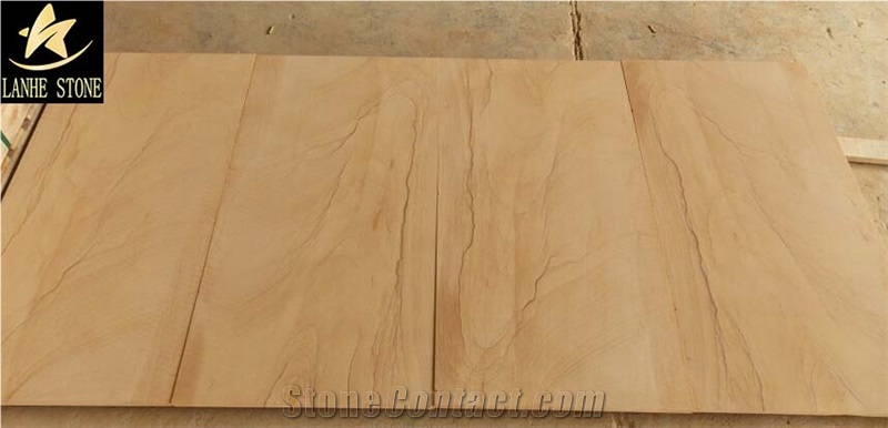 China Yellow Sandstone Honed Floor Tiles, Yellow Sandstone Wall Tiles, Background Decoration Sandstone Wall Tiles