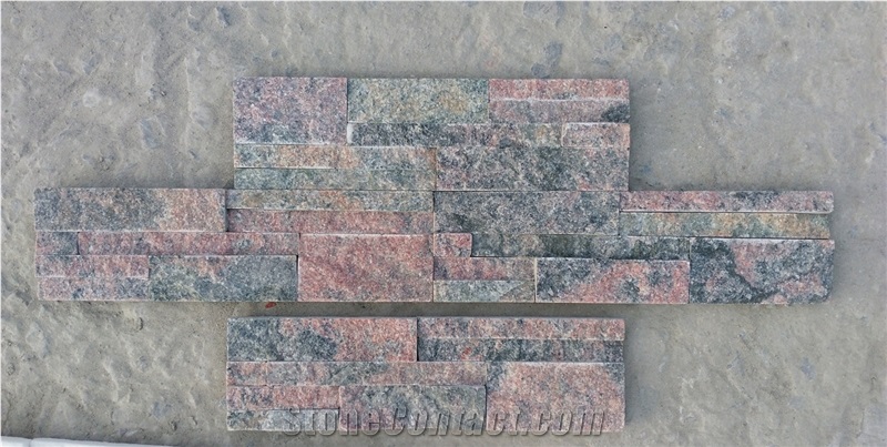 Discounted Red Granite Stacked Ledge Stone Veneer