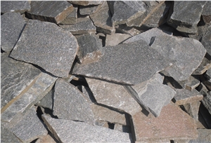Grey Quartzite Random Flagstones, Flagstone Patio,Grey Irregular Flagstones,Random Stone Patio Pavers,Crazy Stone, Landscaping Stones