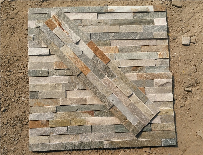 P014 Slate Wall Stone Cladding Corner Prices, Cultured Stone, Stacked Stone Veneer Walls, Ledge Stone Tile, Field Stone, Stone Backsplash