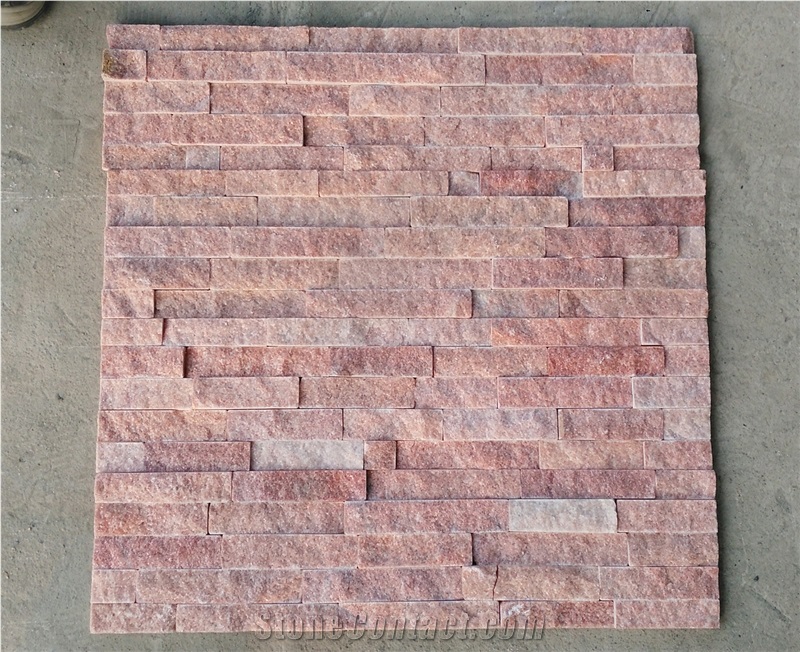 Pink Quartzite Outdoor Cultured Stone Veneer