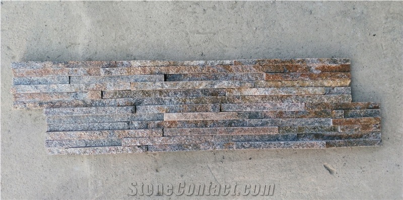 Rusty Quartzite Tight Strip Wall Stone Cladding Corner Prices, Cultured Stone, Stacked Stone Veneer Walls, Ledge Stone Tile, Field Stone, Stone Backsplash
