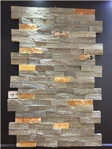 Wpb-18 Grey Slate with Rusty Color Wall Stone Cladding, Cultured Stone, Stacked Stone Veneer, Ledge Stone, Field Stone