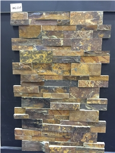 Ws120 Rusty Color Slate Wall Stone Cladding, Cultured Stone, Stacked Stone Veneer, Ledge Stone, Field Stone