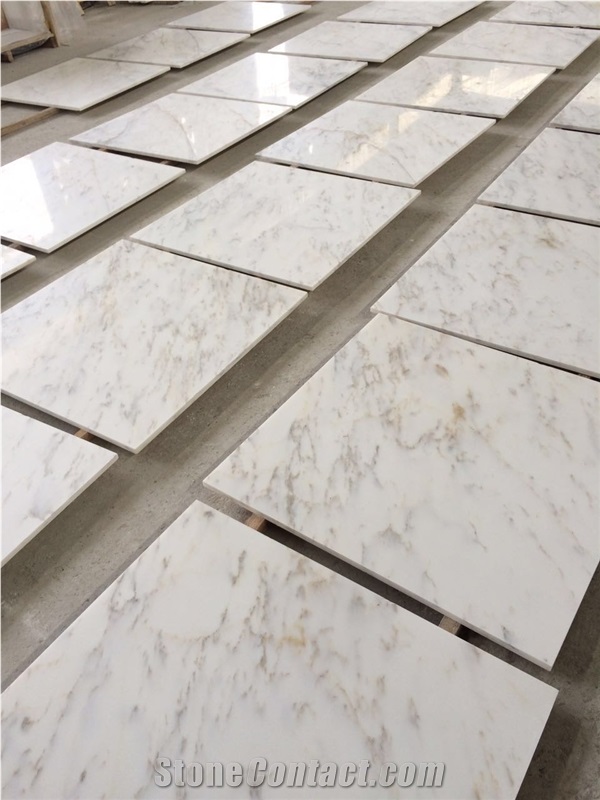 Silver (Gold Line)White Marble Tiles & Slabs Marble Skirting Marble Wall Covering Tiles Marble Floor Covering Tiles