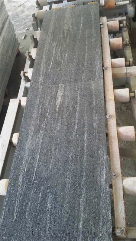 Black Granite Tiles & Slabs Vein, Straight Lines Granite Tiles & Slabs, Granite Wall Covering, Black Landscaping Rock Tiles