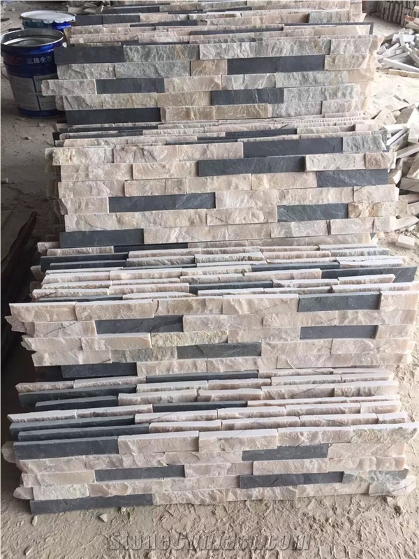 Light Grey Slate Cultural Stone, Natural Slate Wall Stone, Water Wave Slate Cultural Stone, Slate Wall Stone/Wall Covering