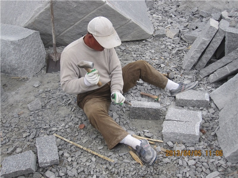 Lowset Price Granite G341 Pavers/Cube Stone, China Granite Cbue Stone/Pavers, G341 Pavers/Cube Stone, Grey Granite Pavers/Cube Stone