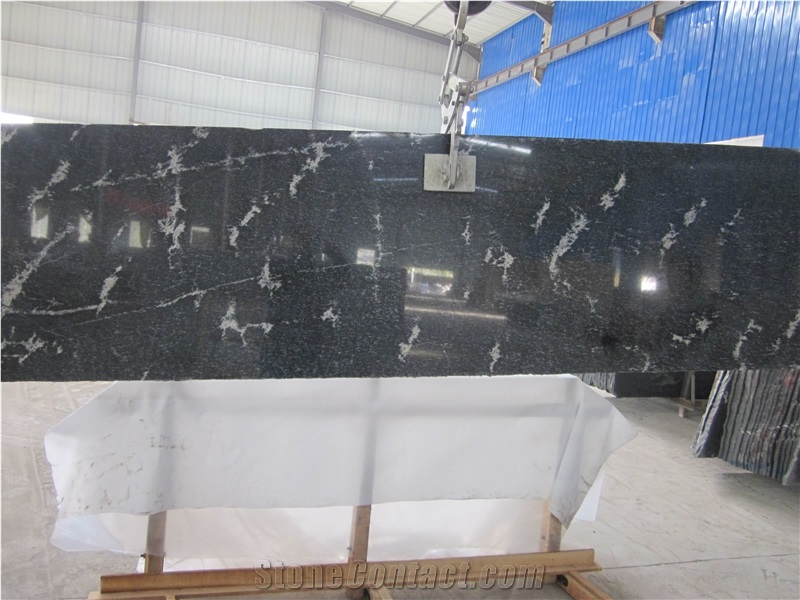 Snow Grey Granite Tile & Slab, China Black Granite