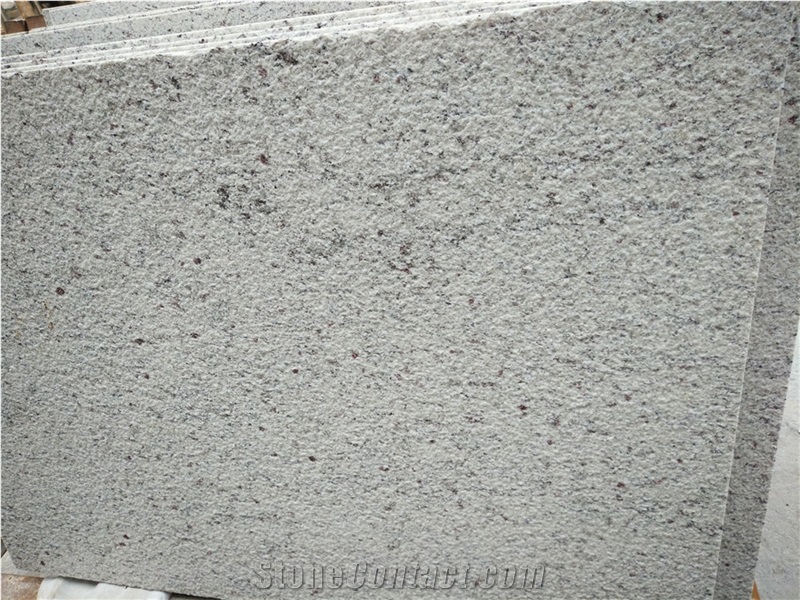 Brazil Giallo Sf Real White Granite, Bush Hammered Slab & Tile for Wall Covering