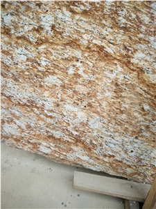 Brazil Verniz Tropical Granite, Yellow Polished Granite Slab & Tile, Gangsaw Slab 178cm X 279cm X 2.0cm