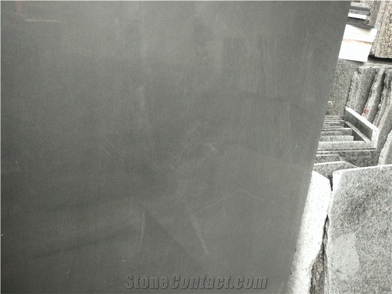 China Absolute Black Sandstone ,Bush Hammered Slabs & Tiles for Wall Floor Covering