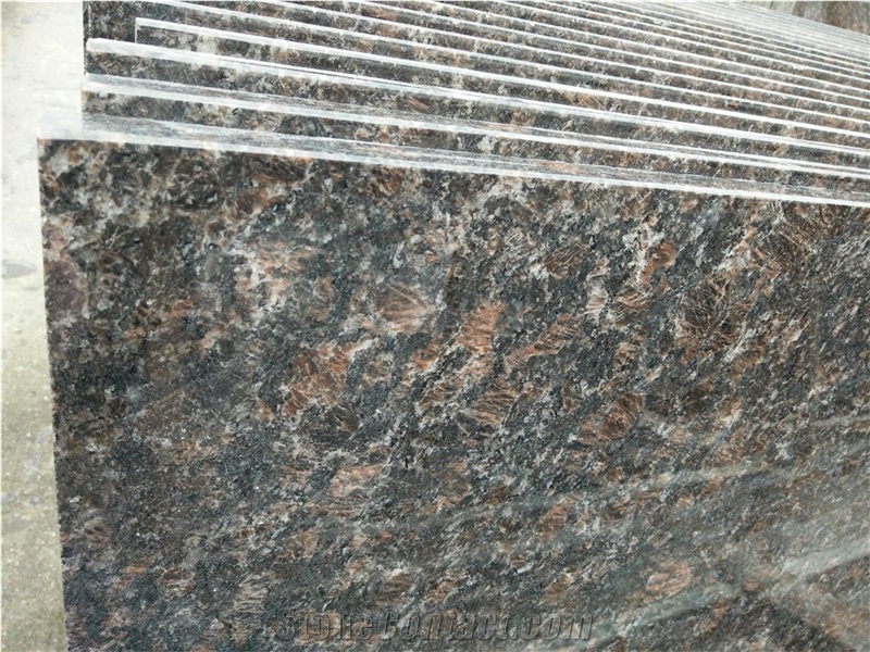 India Tan Brown Granite Tile & Slab, Polished Slab, Cut Into Size for Wall
