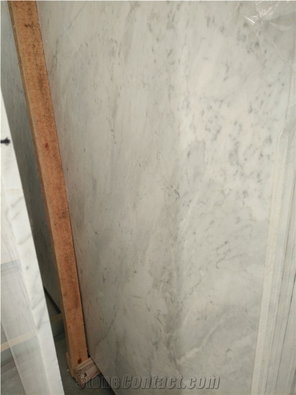 Italy Bianco Carrara Marble, Polished White Marble Slab, Thikness 18.5mm