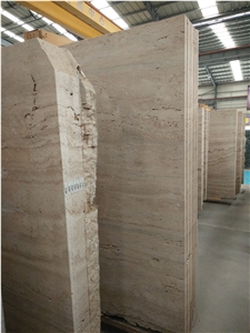 Italy Classico Travertine, Polished Big Slab 290cm X 170cm X1.8cm,Beige Travertine for Wall Covering