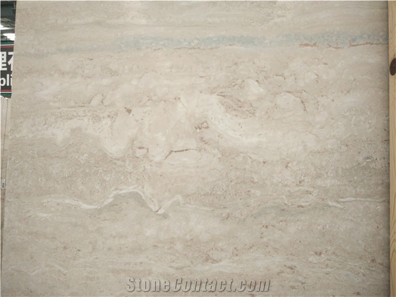 Italy Navona Travertine Tile & Slab ,Polished Big Slab 170cm X 280cm X 1.8cm, High Quality Of Beige Travertine