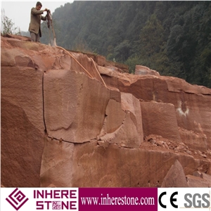 China Natural Sandstone, Red Sandstone Blocks, Cheap Blocks