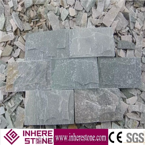 China Slate Mushroom Stone, Cheapest Grey Wall Stones, Grey Mushroom Stone