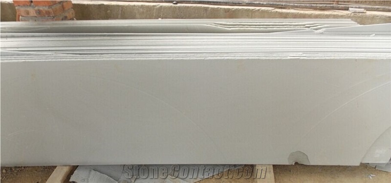 White Wooden Grain Sandstone Tile & Slab