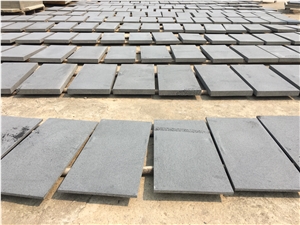 Sawn+Sealed Hainan Black Basalt Tiles & Slabs/ Bluestone with Catspaws