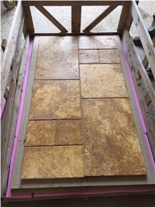 Golden Travertine Tiles & Slabs, Yellow Travertine Flooring Tiles, Wallign Tiles, Pattern Tiles