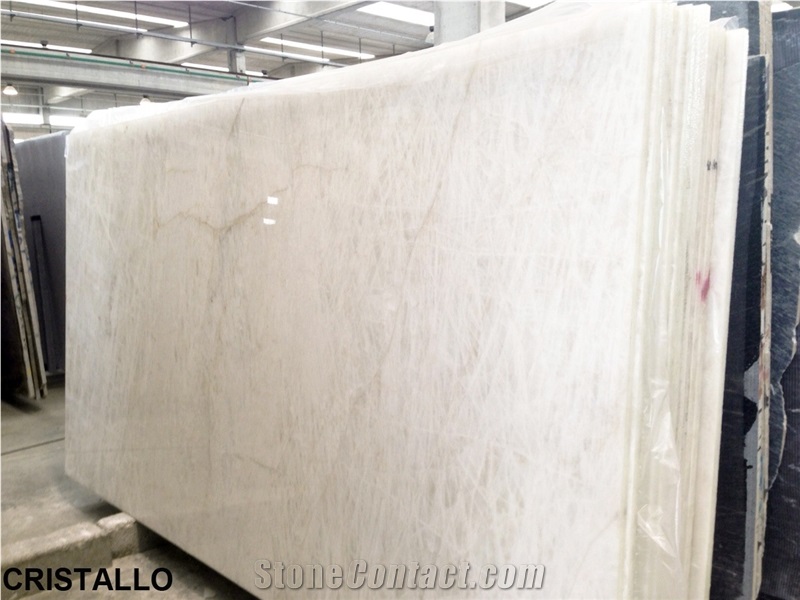 Cristallo Extra Quartzite Tiles & Slabs, White Polished Quartzite Flooring Tiles, Walling Tiles