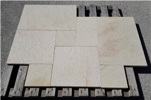 Amarillo Fosil Limestone Tiles & Slabs, Yellow Limestone Tiles Pattern