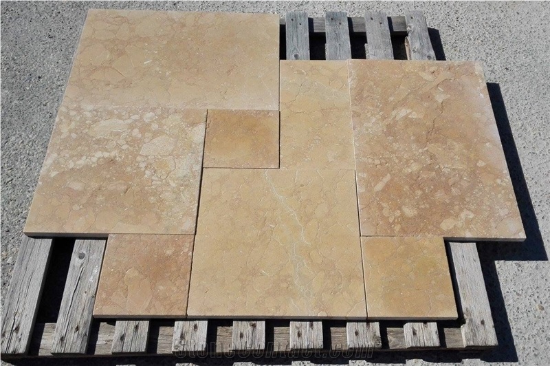 Crema Orange Marble Tiles & Slabs, Brown Marble Floor Tiles Pattern