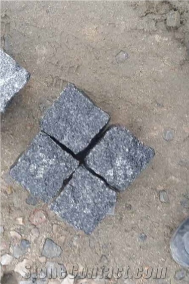 Cheap Chinese Black G399 Granite Cubes Pavers
