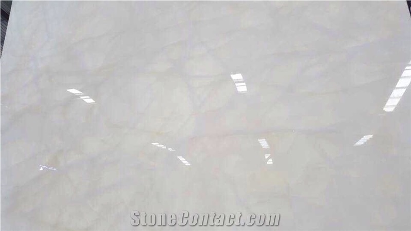 Luxury White Onyx Nieve Hielo Marble Tiles & Slabs & Blocks for Interior Decoration