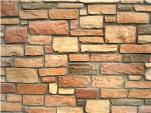 Antique Style-Copper Brown Stacked Stone Veneer /Cultured Stone /Stacked Stone Wall Panel/Wall Cladding